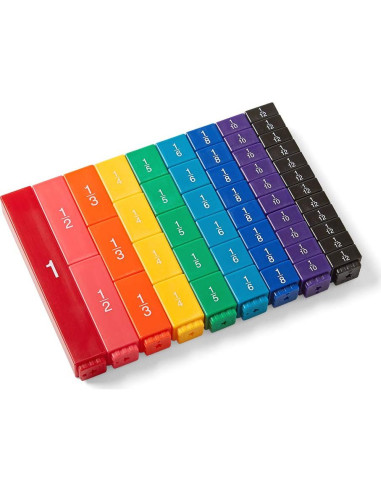 Cubos de Fracciones Hand2mind + Actividades de Tiempo 41 Pzs