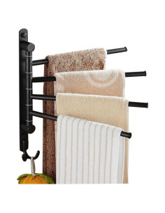 ELLO&ALLO Barra de Toalla de Bronce Aceitado 4 Brazos