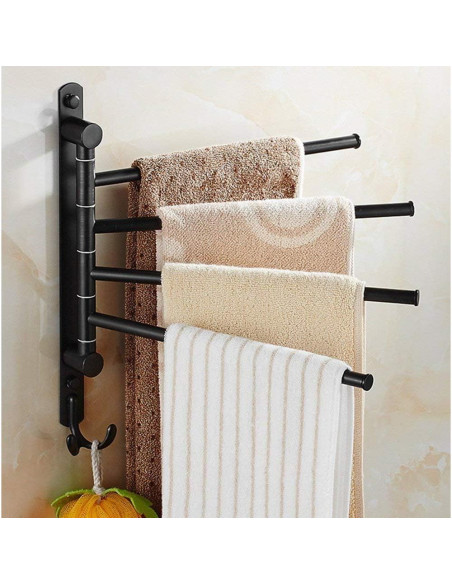 ELLO&ALLO Barra de Toalla de Bronce Aceitado 4 Brazos