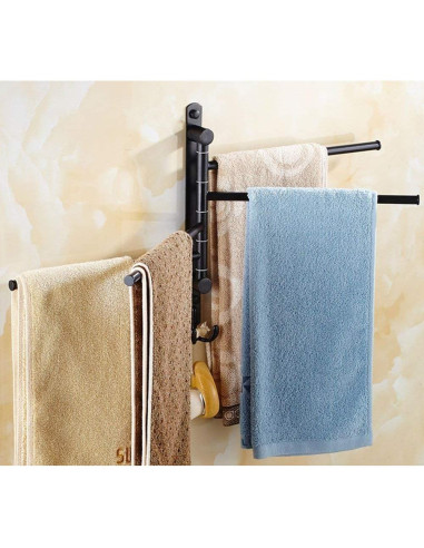 ELLO&ALLO Barra de Toalla de Bronce Aceitado 4 Brazos