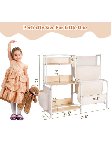 Estantería Infantil Multifuncional HYCFYJR 3 Niveles 83x30x79cm