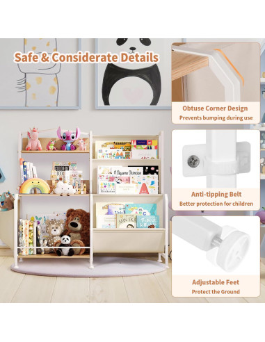 Estantería Infantil Multifuncional HYCFYJR 3 Niveles 83x30x79cm