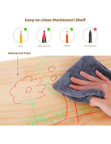 Estante Montessori Suureks 2 Niveles Madera 60x30 cm