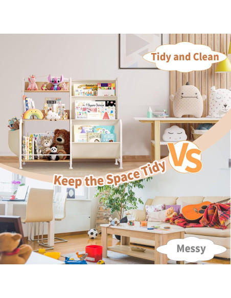 Estantería Infantil Multifuncional HYCFYJR 3 Niveles 83x30x79cm