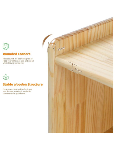 Estante Montessori Suureks 2 Niveles Madera 60x30 cm