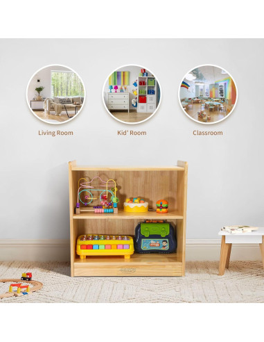 Estante Montessori Suureks 2 Niveles Madera 60x30 cm