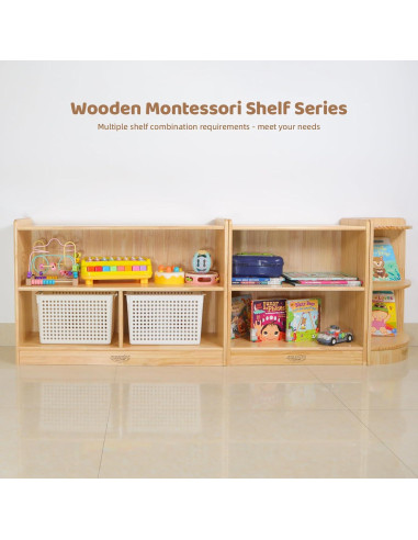 Estante Montessori Suureks 2 Niveles Madera 60x30 cm