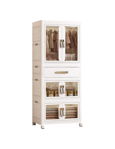 Armario Infantil Plegable XIMSPHY Blanco 54x34x140 cm