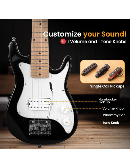Kit de guitarra eléctrica para niños Pyle PEGKT30 con amplificador 10W