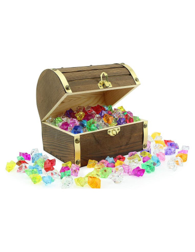 Cofre del Tesoro Pirata Attatoy con 240 Gemas Acrílicas