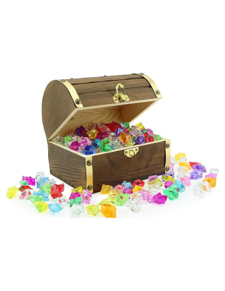 Cofre del Tesoro Pirata Attatoy con 240 Gemas Acrílicas