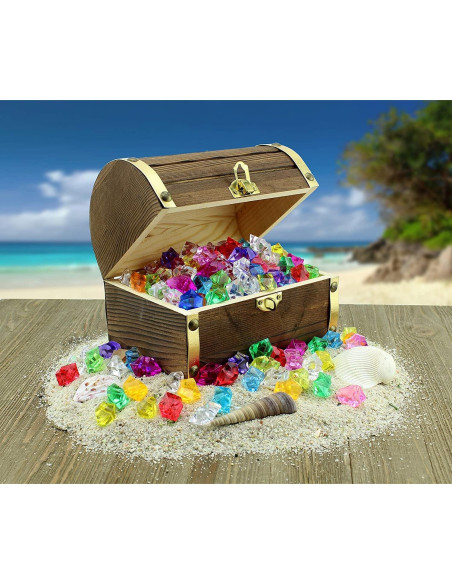 Cofre del Tesoro Pirata Attatoy con 240 Gemas Acrílicas