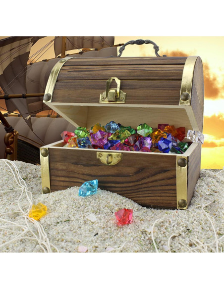 Cofre del Tesoro Pirata Attatoy con 240 Gemas Acrílicas
