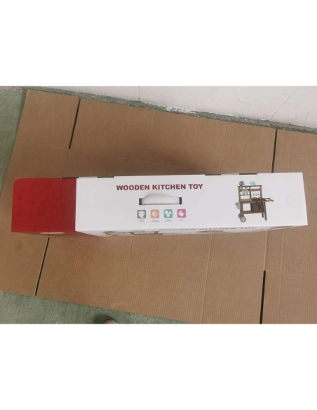 Cocina de Madera para Niños WOODENFUN con Fregadero y Ruedas