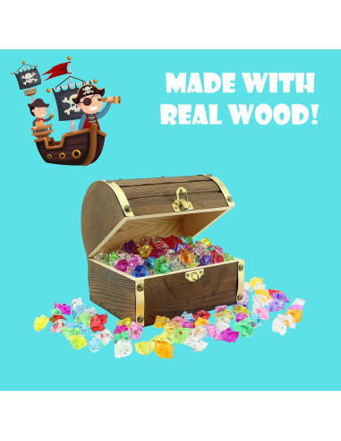 Cofre del Tesoro Pirata Attatoy con 240 Gemas Acrílicas