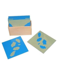 Tarjetas Montessori de Formas de Tierra y Agua Elite 10 Piezas