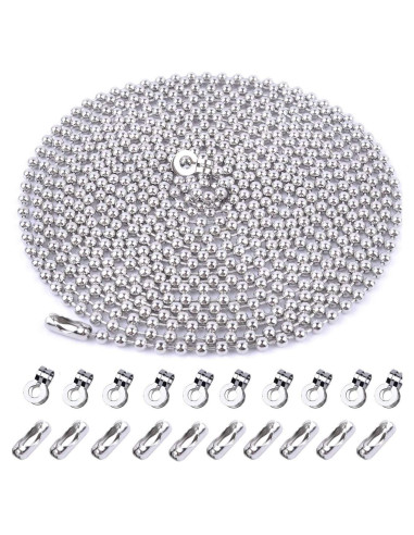 Cadena de Rodillo con Cuentas 4.5mm Acero Inoxidable 4.9M