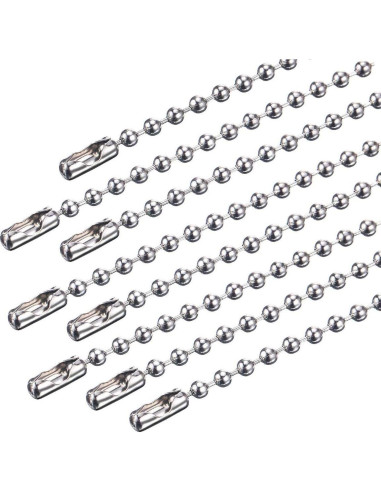 Cadena de Rodillo con Cuentas 4.5mm Acero Inoxidable 4.9M