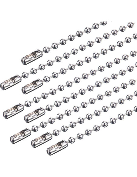 Cadena de Rodillo con Cuentas 4.5mm Acero Inoxidable 4.9M