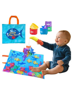 Juego de Pesca Montessori 22 Piezas para Niños 6 Meses+