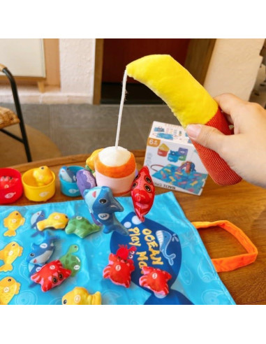 Juego de Pesca Montessori 22 Piezas para Niños 6 Meses+