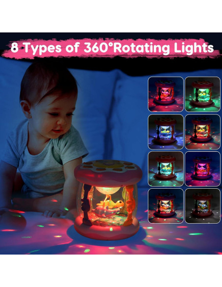 Juguete Musical Proyector Oceánico Tsomtto para Bebés 0-12 Meses Juguete Musical Proyector Oceánico Tsomtto para Bebés 0-12 Meses