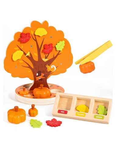 Juguete Montessori Woodtoe Recolección de Calabazas 36 PCS