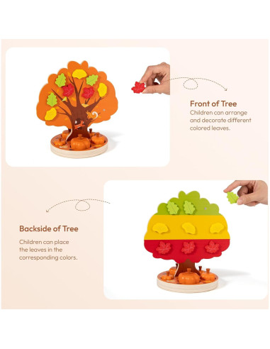 Juguete Montessori Woodtoe Recolección de Calabazas 36 PCS