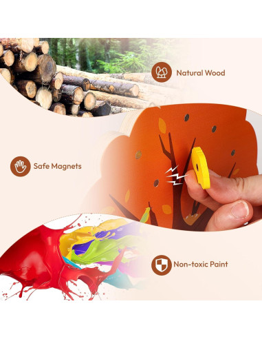 Juguete Montessori Woodtoe Recolección de Calabazas 36 PCS