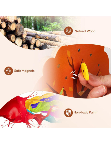 Juguete Montessori Woodtoe Recolección de Calabazas 36 PCS Juguete Montessori Woodtoe Recolección de Calabazas 36 PCS