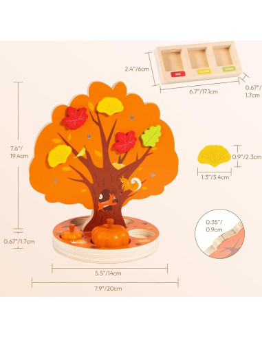 Juguete Montessori Woodtoe Recolección de Calabazas 36 PCS