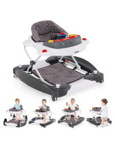 Andador 5 en 1 INFANS para Bebés Ajustable con Música Gris