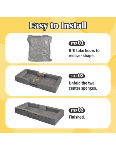 Cama de viaje Enitya para niños 137x64 cm gris portátil