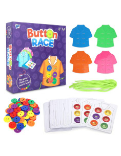 Juego de Enhebrado de Botones Point Games - 72 Piezas