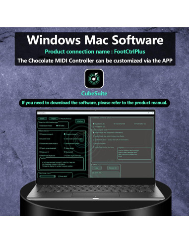 Controlador de pie MIDI inalámbrico Chocolate Plus 4 botones