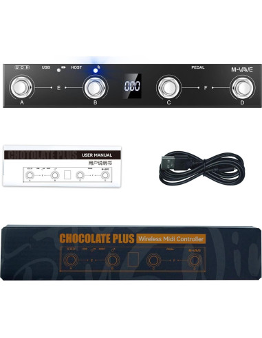Controlador de pie MIDI inalámbrico Chocolate Plus 4 botones