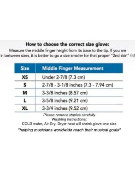 Guante de Práctica para Músicos - Beige - Grande - Protección