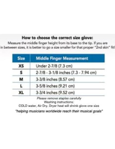 Guante de Práctica para Músicos - Beige - Grande - Protección