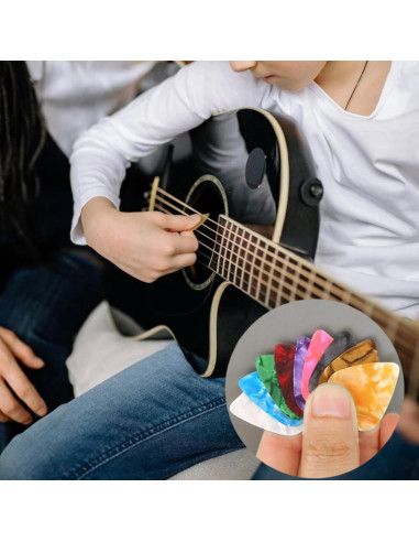 21 Púas de Guitarra Forebile con Caja Organizadora - 3 Grosores
