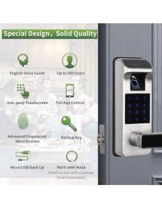 Cerradura Inteligente HARFO A01 Huella Dactilar y App 2