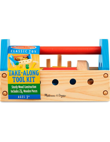 Kit de Herramientas Portátil Melissa & Doug 24 Piezas Madera
