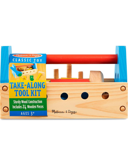Kit de Herramientas Portátil Melissa & Doug 24 Piezas Madera