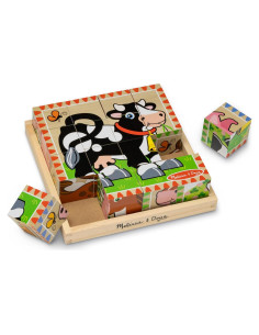 Rompecabezas de Cubos de Madera Melissa & Doug - 6 en 1