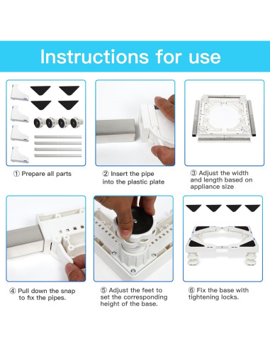 Soporte Ajustable Nefish para Mini Refrigerador y Electrodomésticos
