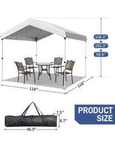 Carpa Pop Up 3x3m Genérico Instantánea para Eventos y Jardín 2