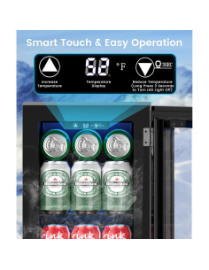 Mini Nevera Kismile JC-18 18L Enfriador de Bebidas 24 Latas 2