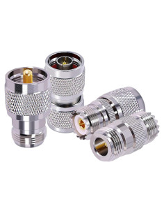 Adaptador Coaxial RF CNARIO N a UHF 4 Piezas 50 Ohmios