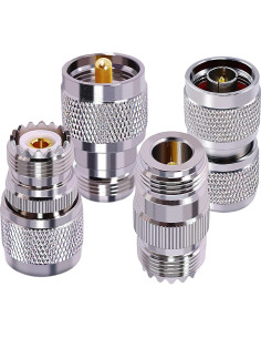 Adaptador Coaxial RF CNARIO N a UHF 4 Piezas 50 Ohmios 2