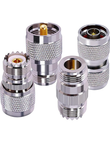 Adaptador Coaxial RF CNARIO N a UHF 4 Piezas 50 Ohmios