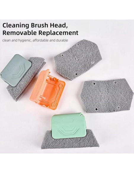 Limpiador de Rieles de Ventana PETUPS 2 Piezas Rosa y Gris